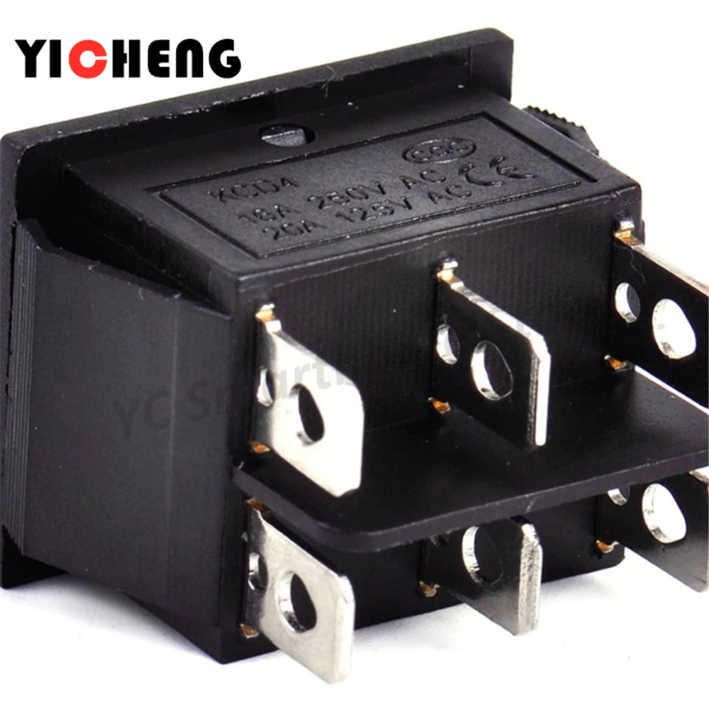 2szt Kcd4 Marine Switch Black Rocker Power Switch Dwukierunkowy przełącznik resetowania 16A / 250V / 20A / 125V Wysoki prąd Wszystkie miedziane nóżki