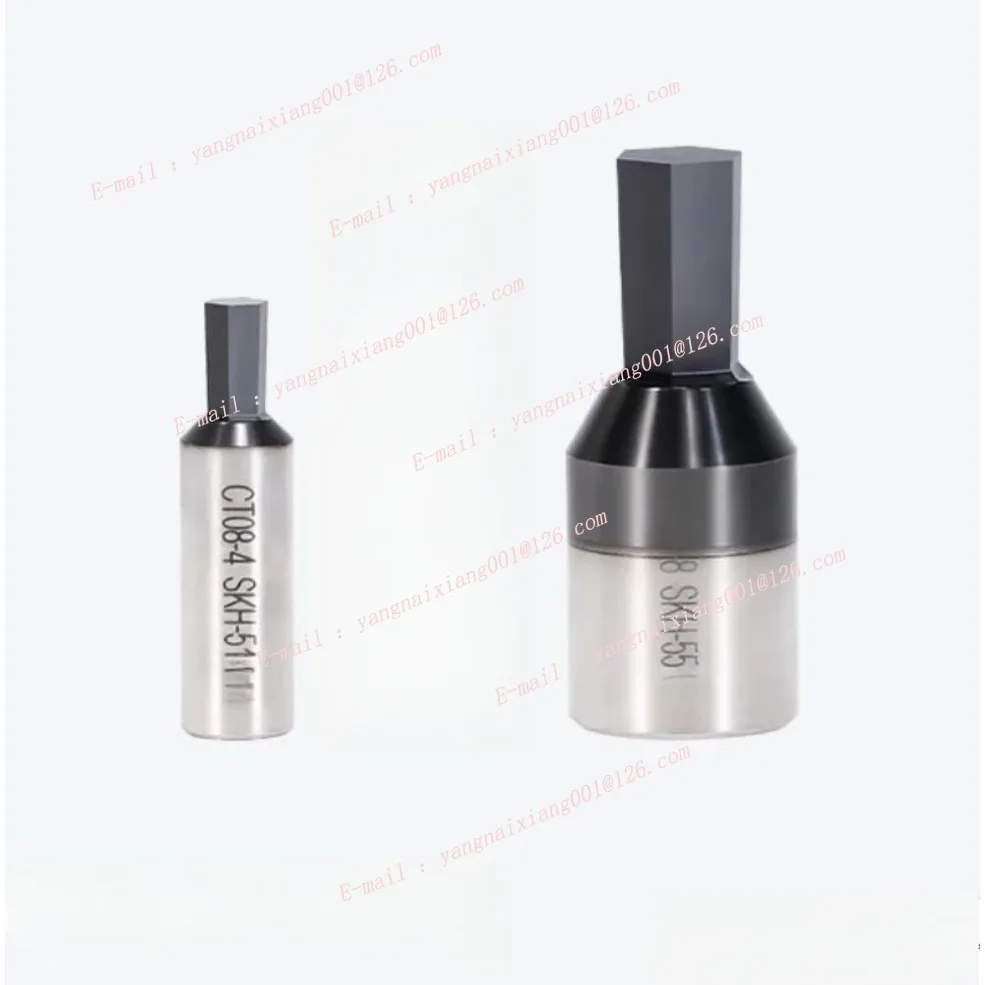 Hexagon Rotary Broach Punch SKH51TC-08/TC-12/TC-16 CNC White Steel Coating Punching Tool Holder Rotated Blanking Cutter