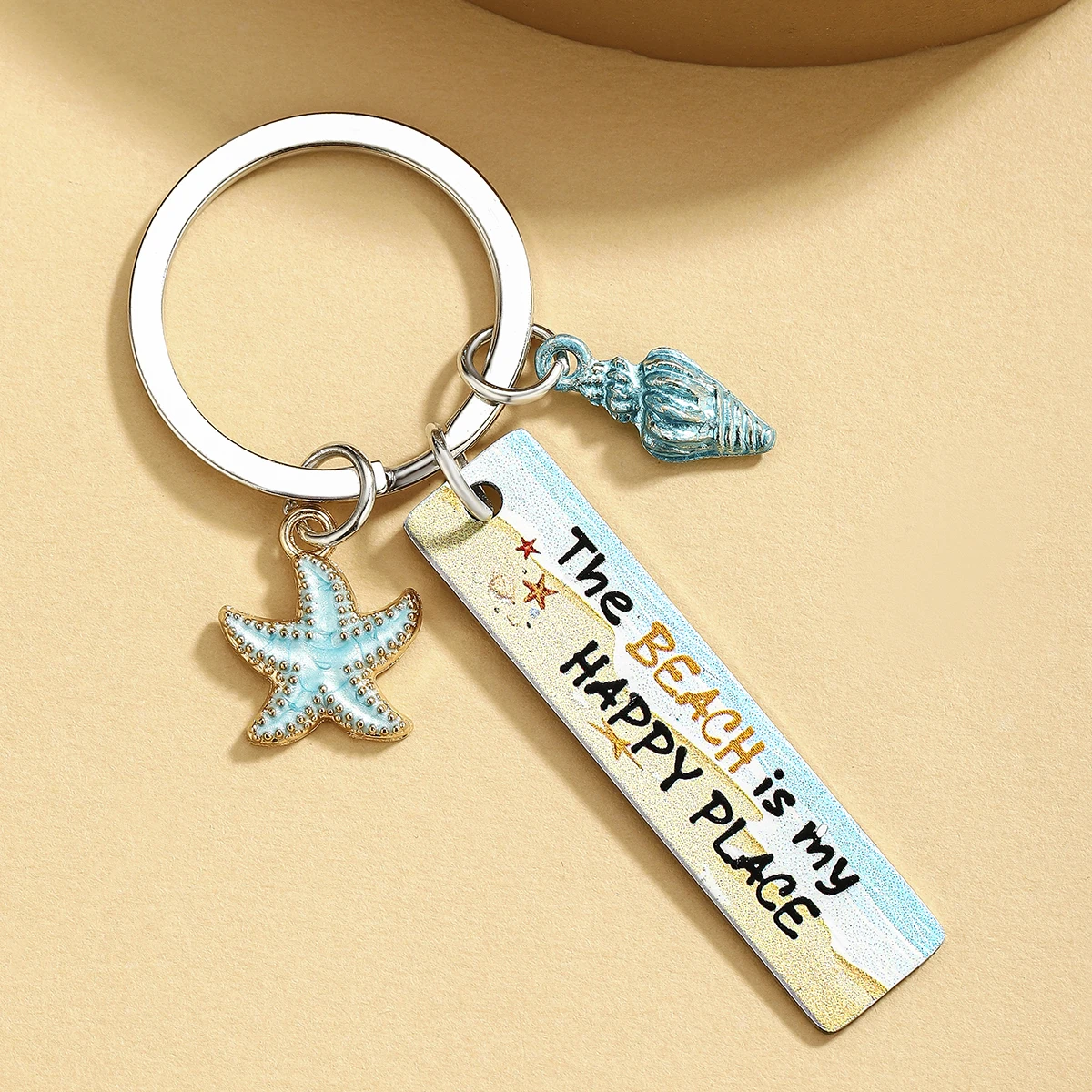Llavero costero para gatos y perros: concha de estrella de mar - imagen 3