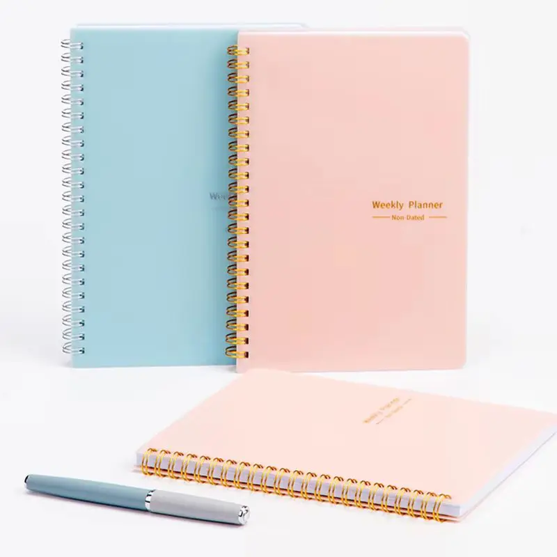 2025 Office Planner Notepad Stationery For School Study Tree Pattern Spiral Bound Weekly Schedule Organizer Books Plan Notebook