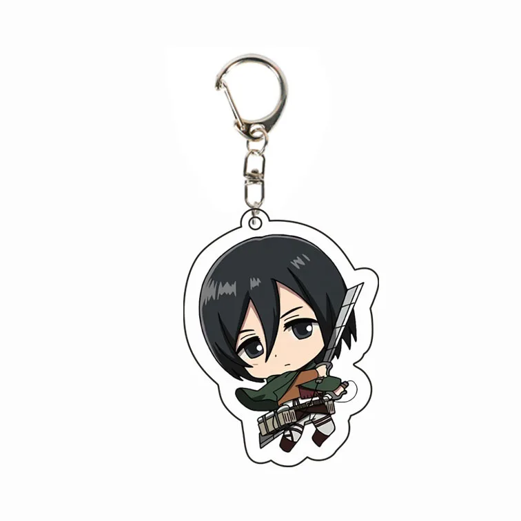 أنيمي هجوم على تيتان الاكريليك قلادة Shingeki No Kyojin المفاتيح اليابان مانغا حلقة رئيسية على ظهره مفتاح سلسلة تأثيري لعبة Keyrings #3