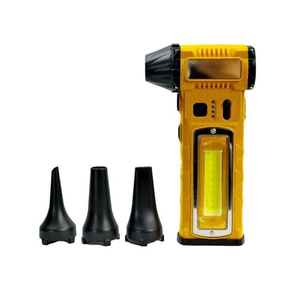 130000RPM Powerful Air Blower Turbo Jet Fan Brushless Motor High-Speed Turbo Violent Fan USB Rechargeable Blower SOS Flashlight