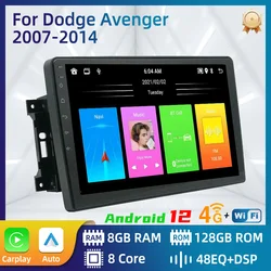 2 Din Android Radio For Dodge Avenger 2007 - 2014 Car Multimedia Screen Auto Audio Player Navigation Carplay Autoradio Carplay