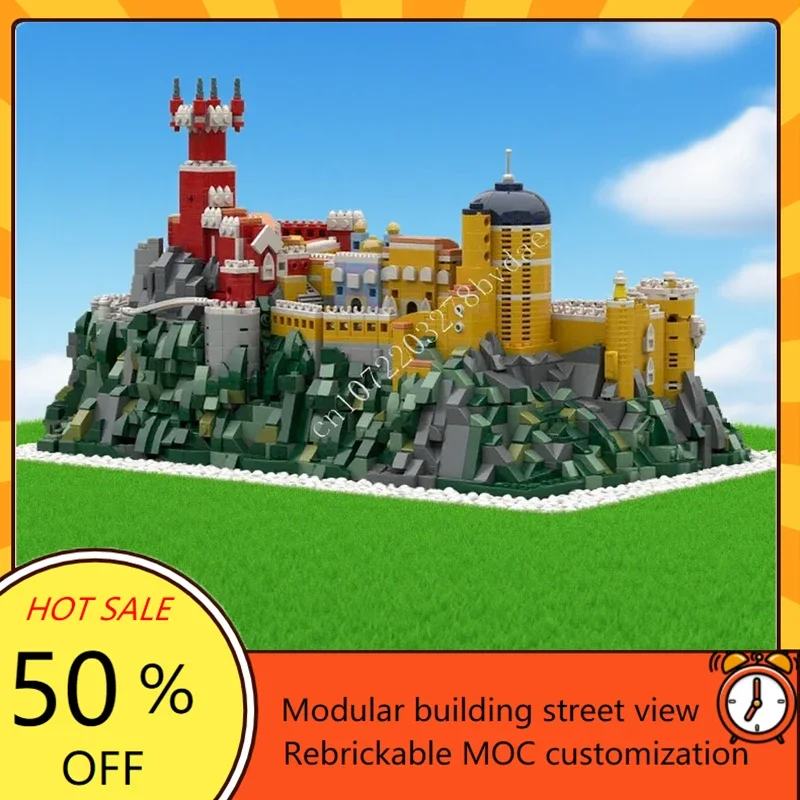 

3780PCS MOC Medieval Castle Custom Puzzle Model Kit - Palacio Da Pena Sintra Portugal Technical DIY Set for Kids Holida