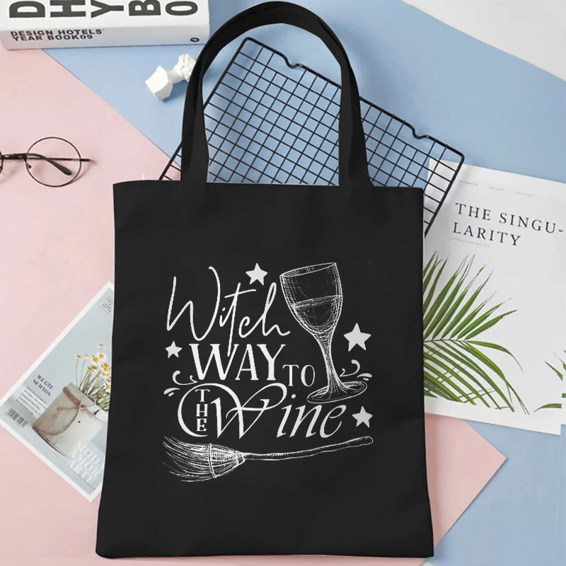 Witch Face Style Bags Women Halloween Party Collapsible Tote Bags Y2K Fashion Shopping Bags Casual Women\'s Handbags