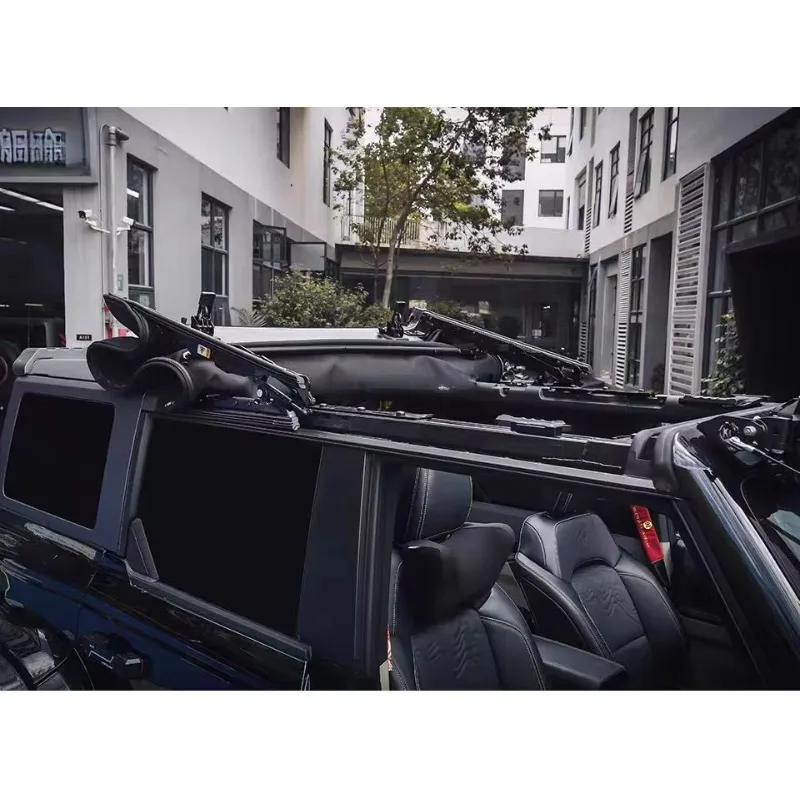 Waterproof Convertible Kit Black Flannel Sunshade Roof Cover Retractable  3/3 Soft Top