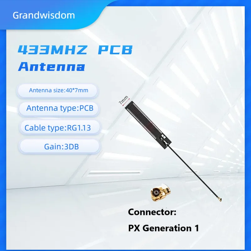 

5pcs PCB 433MHZ Antenna Built-in pcb hard board for Alarm PCB patch high gain 3DB antenna px1 12cm cable