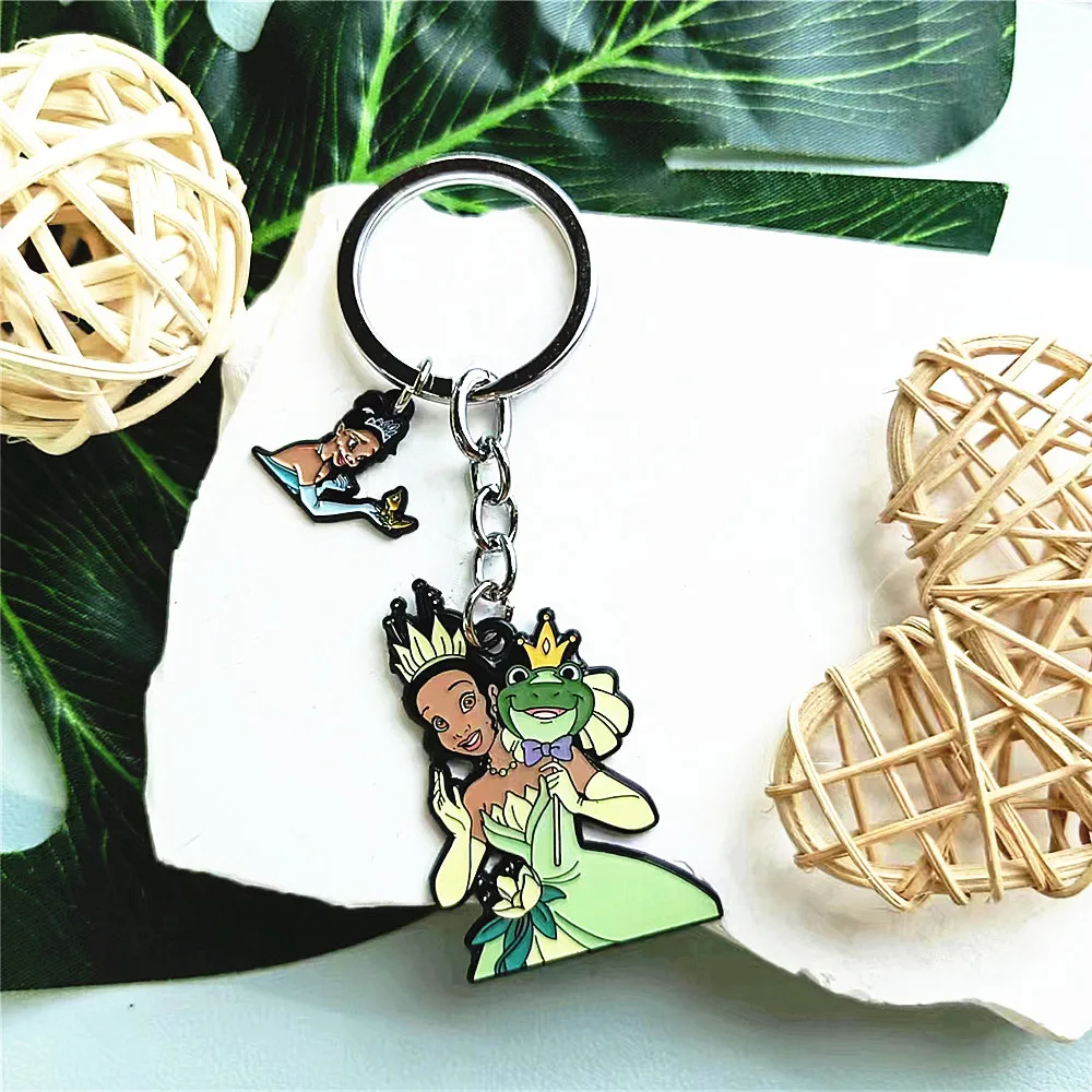 Disney The Frog Tiana Princess Anime Cartoon Metal Keychain Gifts for woman girl