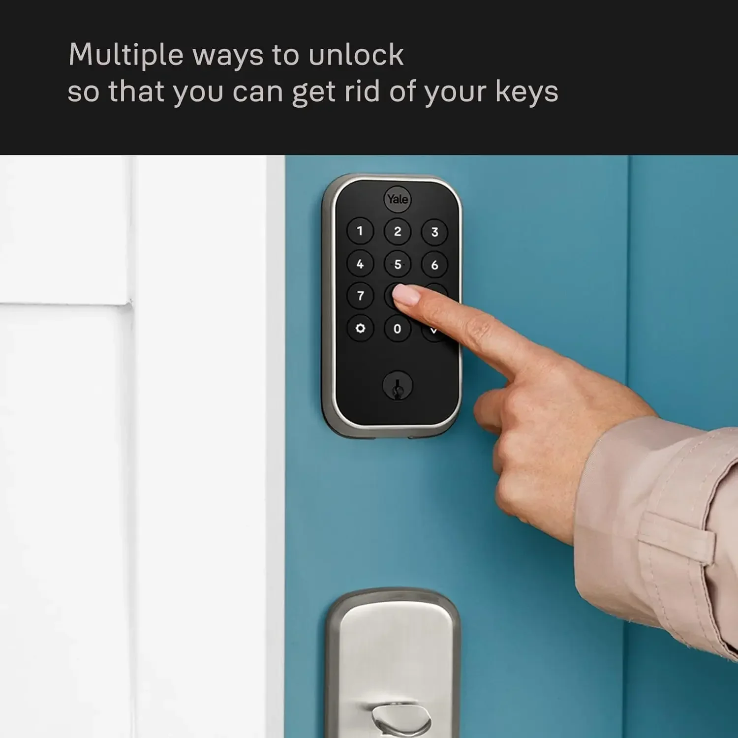 Assure Lock 2 with Wi-Fi, Black Connected Keypad Smart Lock for Front Door or Back, Door Lock with Code and Back-Up Key,