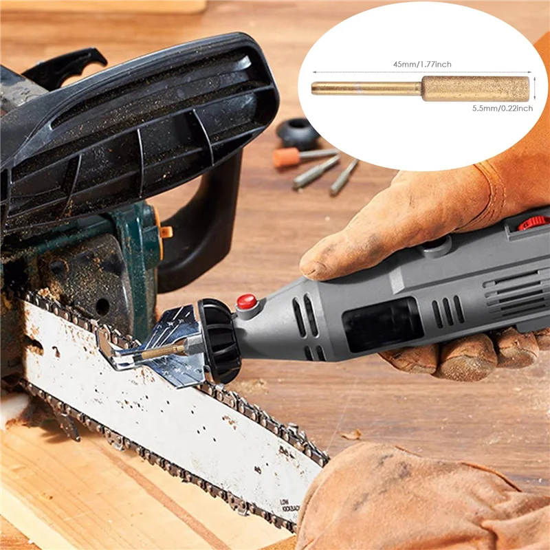 ABBN-60 Pcs Bits High Hardness Chainsaw Sharpening Wheel Chain Grinder Electric Chain Grinder