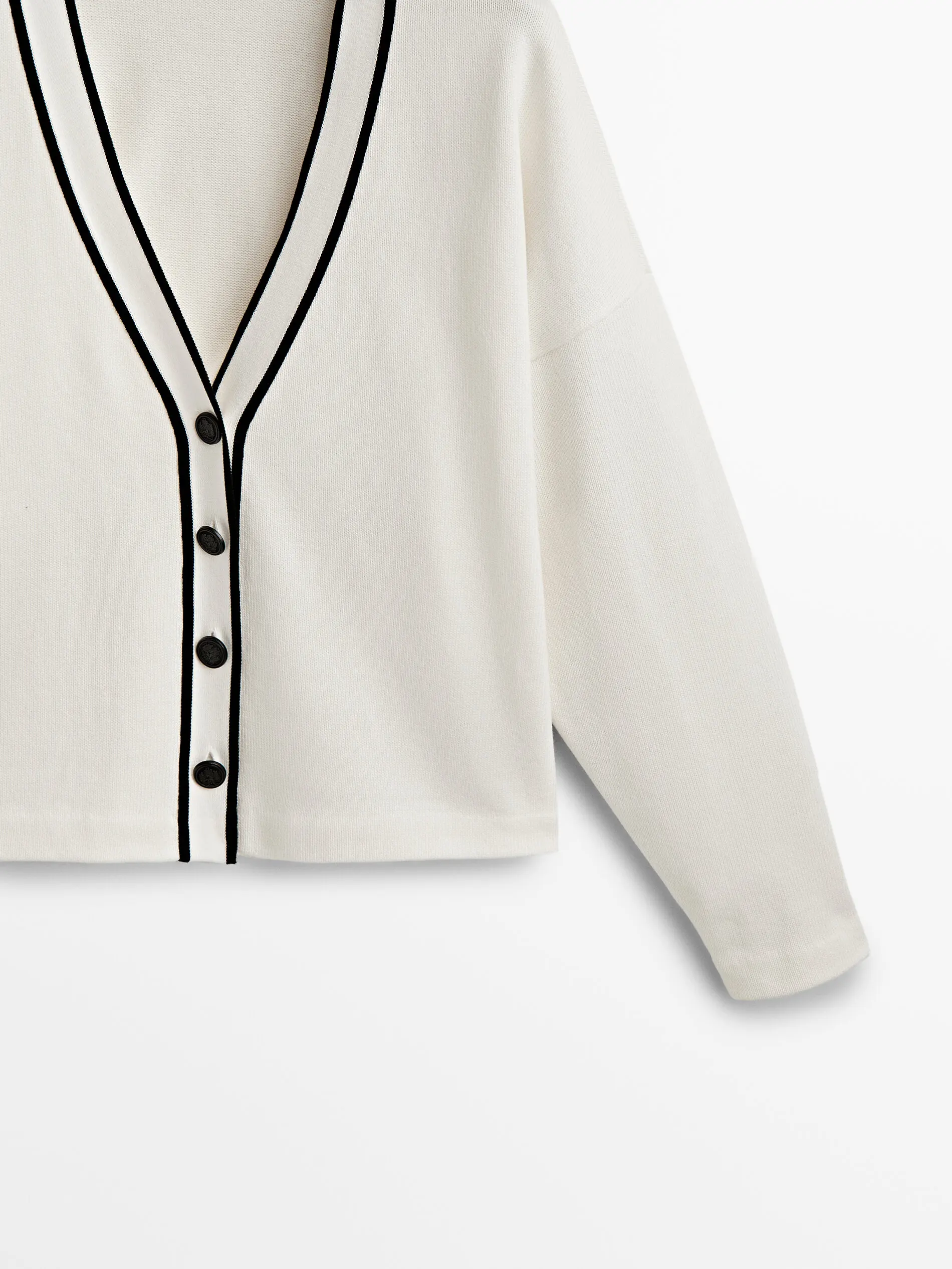 Ethereal MD 2024 autumn new style of Women\'s college style contrast color casual all-matching temperament knitted cardigan coat