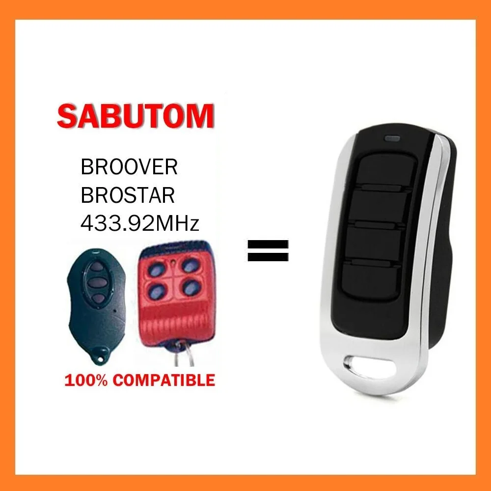 

SABUTOM BROSTAR BROOVER Transmitter Remote Control Gate Remote Control SABUTOM Garage Door Opener Remote Control 433.92MHz