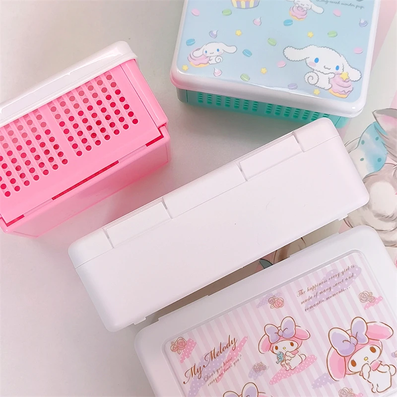 Cinnamoroll Storage Box Cartoon Desktop Melody Sundries Basket Cute Lunch Box Snacks Box Anime Figures Model Toys for Children