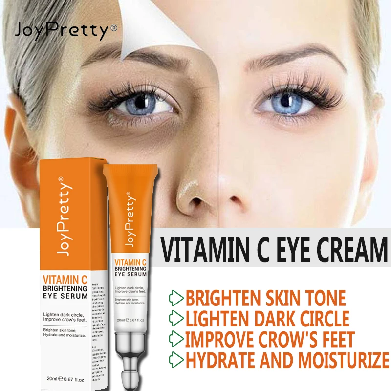 

Vitamin C Eye cream Whitening Dark Circles Removal Fade Eye Bags Anti Wrinkle Serum Brightening Moisturizing Eye Care