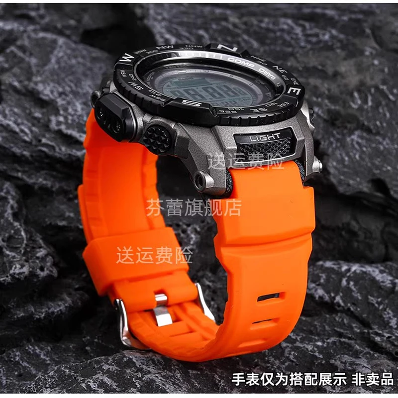 Ремешок для часов Casio PROTREK PRG-260/270/550 PRW-3500/2500/5100, мужской силиконовый резиновый ремешок с адаптером, спортивный ремешок на запястье, браслет