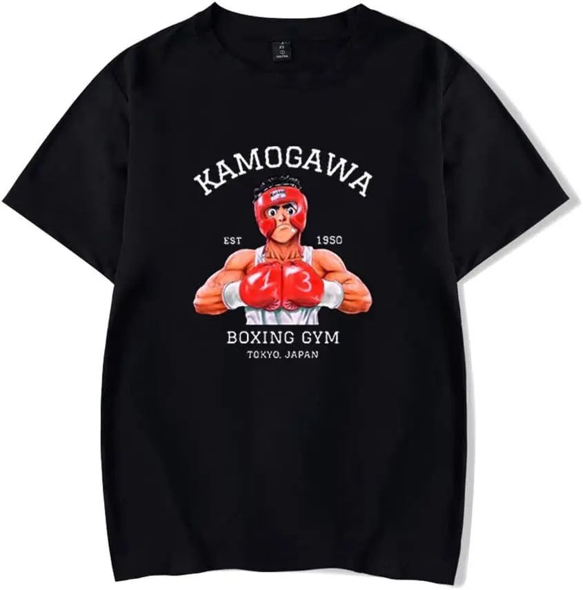

Аниме хаджим без Ippo футболка Merch повседневные футболки с коротким рукавом высокое качество 100% хлопок короткий рукав