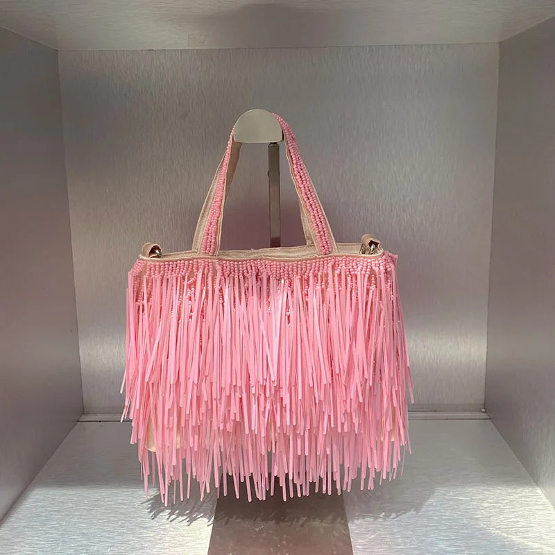 

Summer popular large-capacity fringed bags hot-selling new fashion shoulder bags beach vacation tote bags