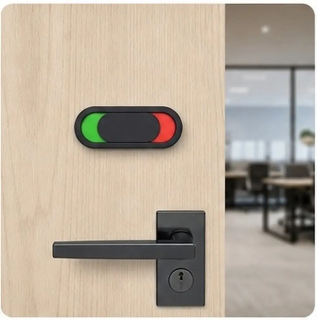 4Pcs Simple Clear Slider Privacy Sign Door Indicator Vacant in Use Occupied for Restroom Office Hotel Conference Room Home Use