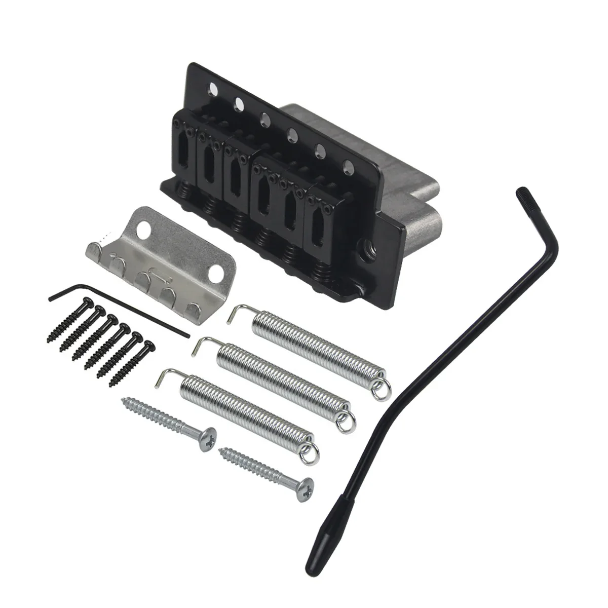 

Set of Electric Guitar Bridge Tremolo System With Whammy Bar for ST Guitar Parts Black