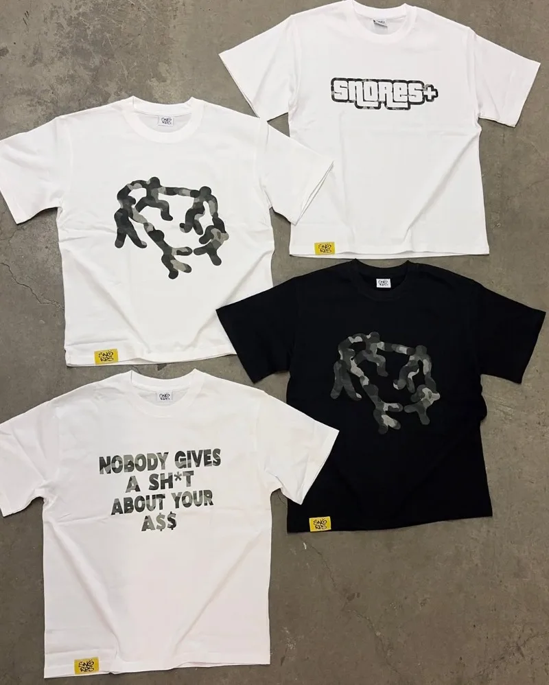 2025 العصرية شارع العليا الهيب هوب الشارع الشهير Harajuku ريترو كلاسيكي رسالة كبيرة الحجم تي شيرت الرجال القوطي عادية القطن Y2K أفضل النساء #2