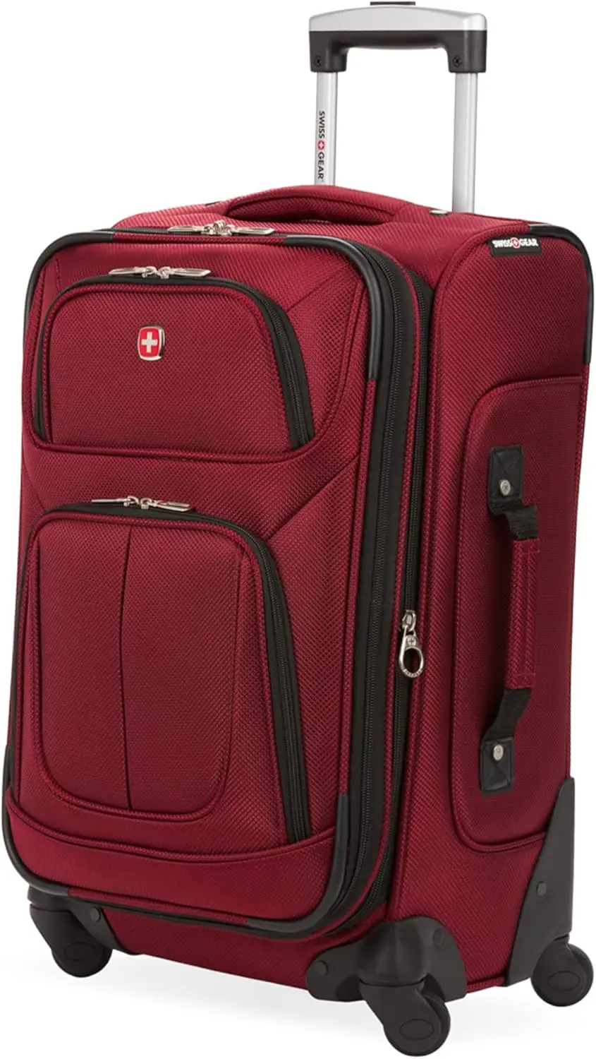 

Expandable Carry-On Suitcase with 360-Degree Wheels & Retractable Handle, 21 Inch for 1-3 Night Trips in Burgundy