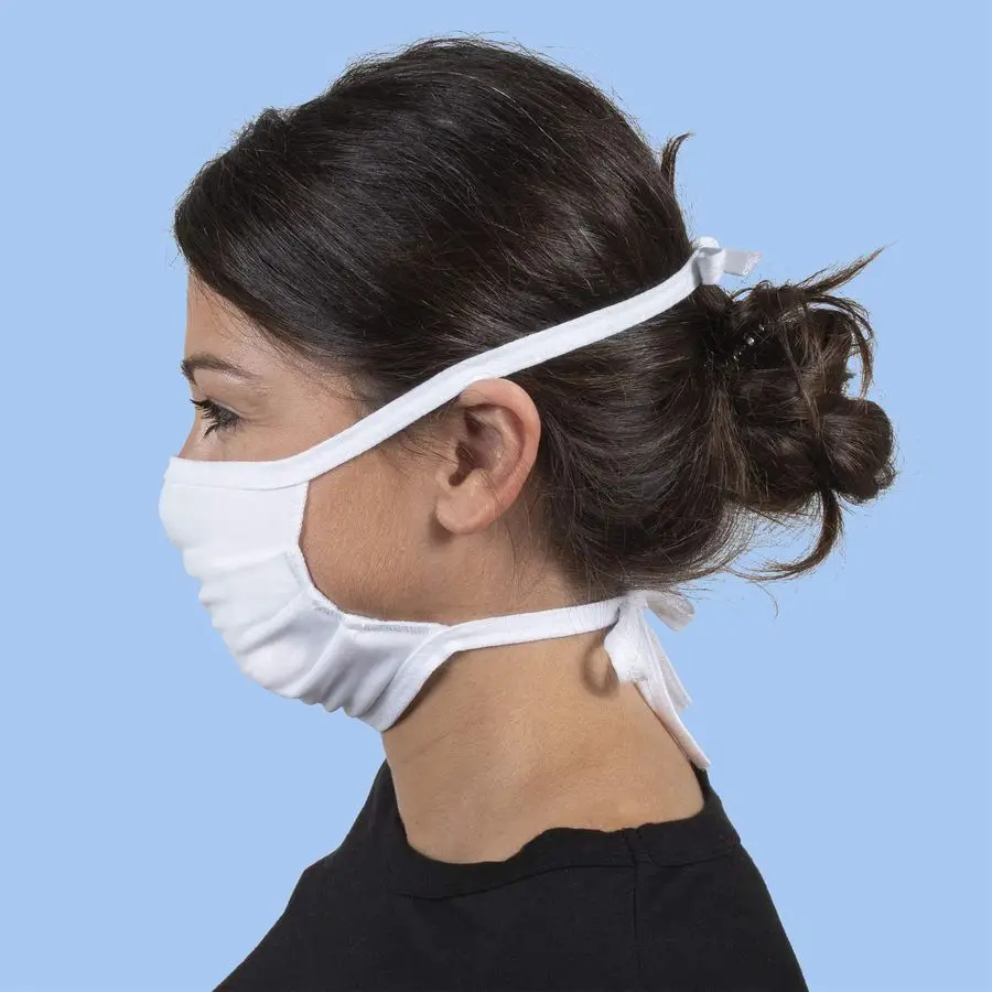 UnisexAdult Reusable 3Layer Tie On Cotton Face Mask 48 Pack
