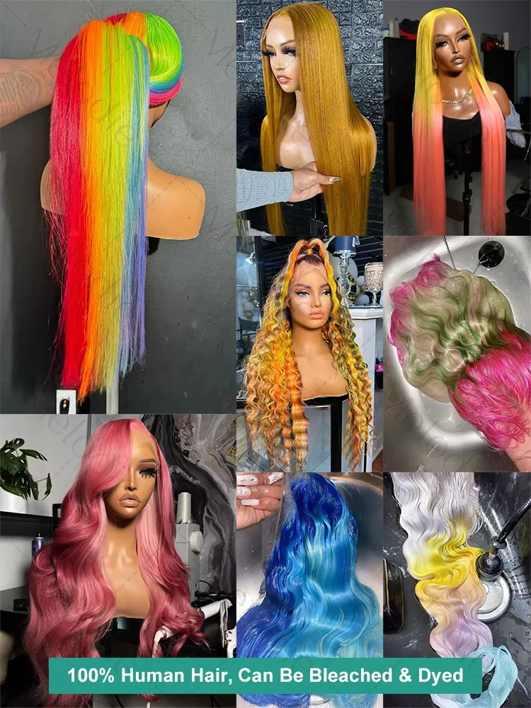 13x4 HD شفاف 613 العسل شقراء اللون الدانتيل الجبهة خصلات الشعر المستعار الإنسان للنساء الخام البرازيلي مستقيم الدانتيل شعر مستعار أمامي