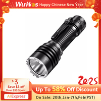 Wurkkos TS23 21700 Rechargeable Tactical Flashlight XHP70.3 HI LED 5000Lm Torch IPX8 Waterproof Two Group Mode EDC Tail Switch