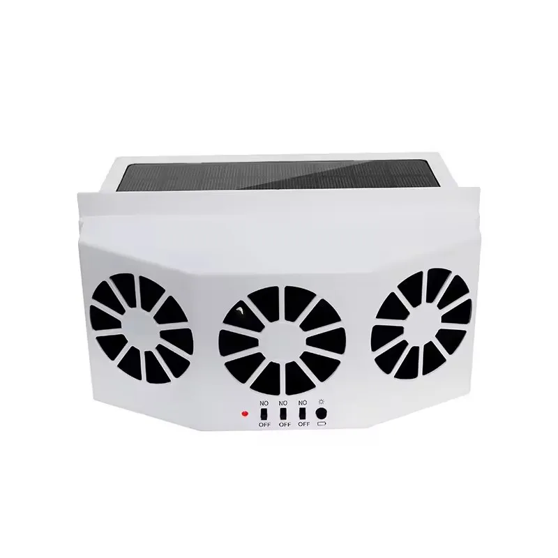 Car Cooling System Solar Panel Car Window Exhaust Fan Auto Air Vent Ventilation Fan Solar Radiator 3 Fans No Extra Power Supply