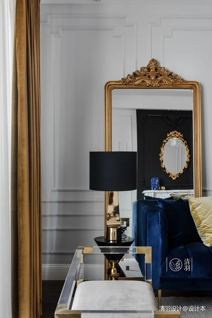 TAO European full body mirror clothing store American floor mirror retro fitting mirror
