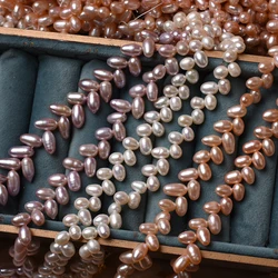 New 5-6 mm Rice Pearl Natural Freshwater Rice Pearl Necklace Beads Diy Accessories Jewelry Making