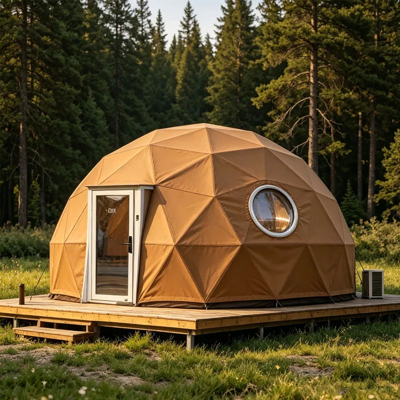 Carpa Domo Geodésica de Lujo, Carpa Glamping Impermeable, Casa Domo para Acampar en Resorts, Personalizable