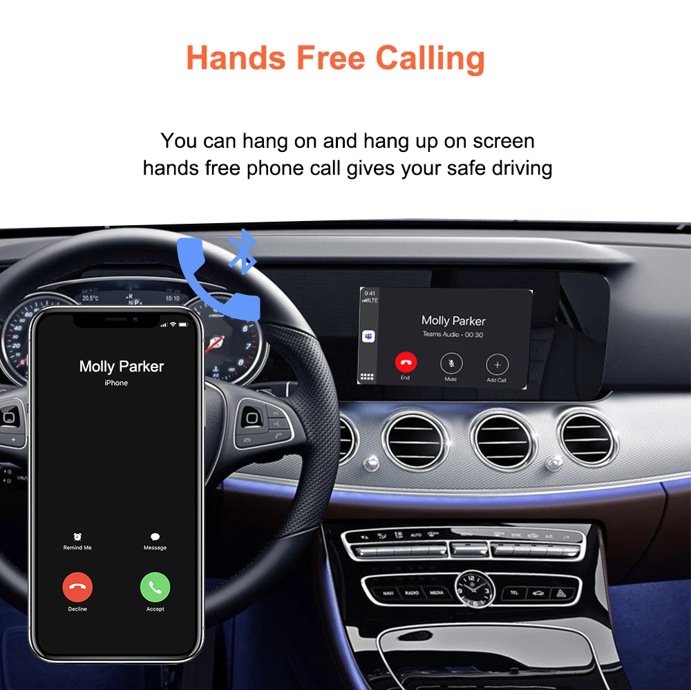 Bonroad Wireless Carplay Android Auto Interface For Mercedes Benz E Class W213 2016-2020 NTG 5.5 System Airplay Mirror Link – Detail 12