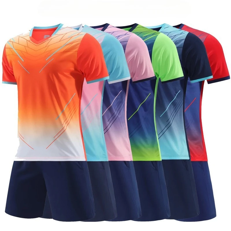 2-pcs Football Training Uniform Camouflage Children Adult Camouflage Football Uniform Balloon Suit Competition Team Uniforms