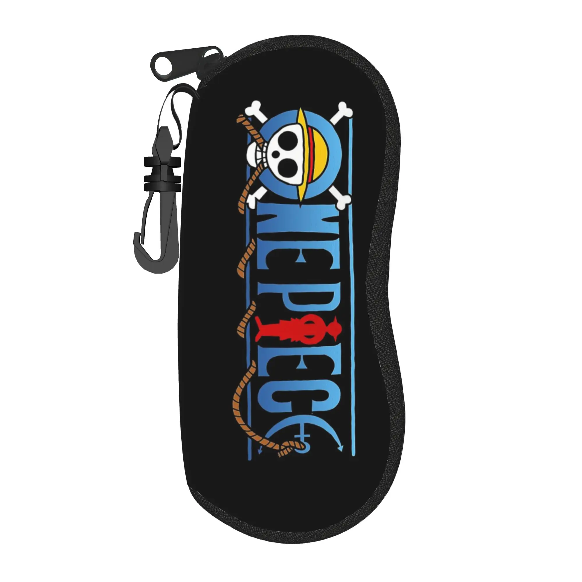 

One Piece Font Glasses Case Unisex Waterproof Accessories Pirate Flag Eyeglasses Storage Box Print Eye Contacts Case