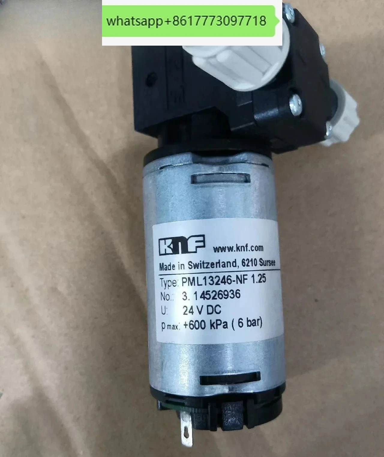 

Used Original KNF NF1.25 24V +600kPa 400ml Diaphragm Pump (Second-hand)