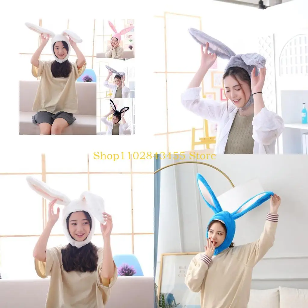 chapeau-lapin-49mc-pour-adultes-casquette-echarpe-couvre-chef-d'animal-dessin-anime-en-peluche-mignon-accessoires-photo