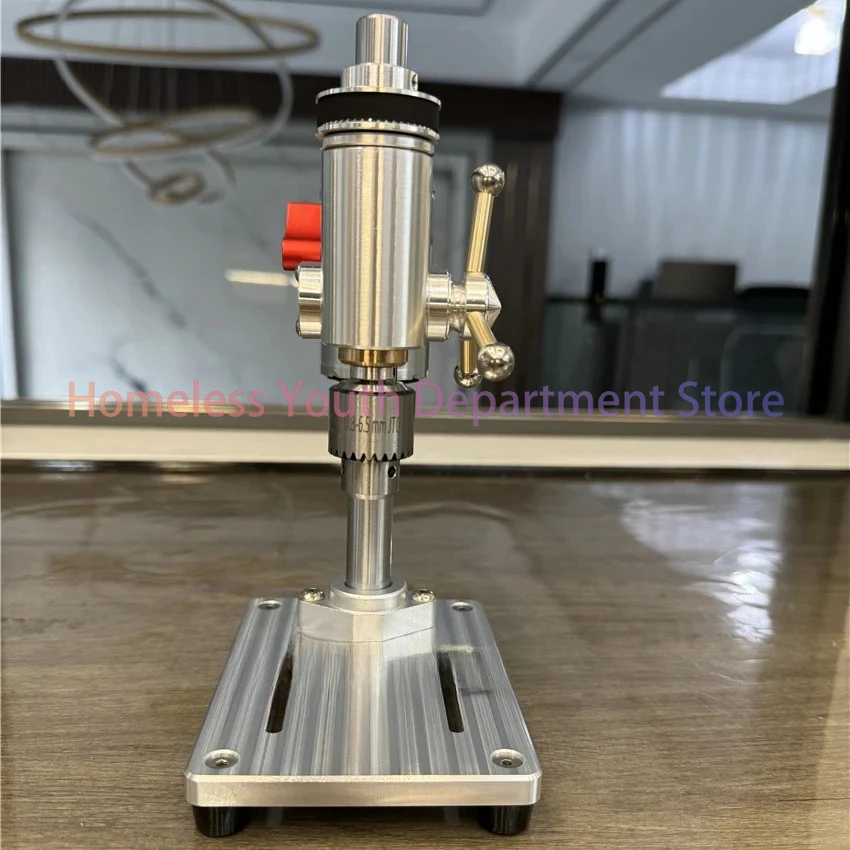 Micro Bench Drill Woodworking Mini Table Drill Machine High Precision Micro Drilling Machine Synchronous Belt 0.3-6.5mm 220v