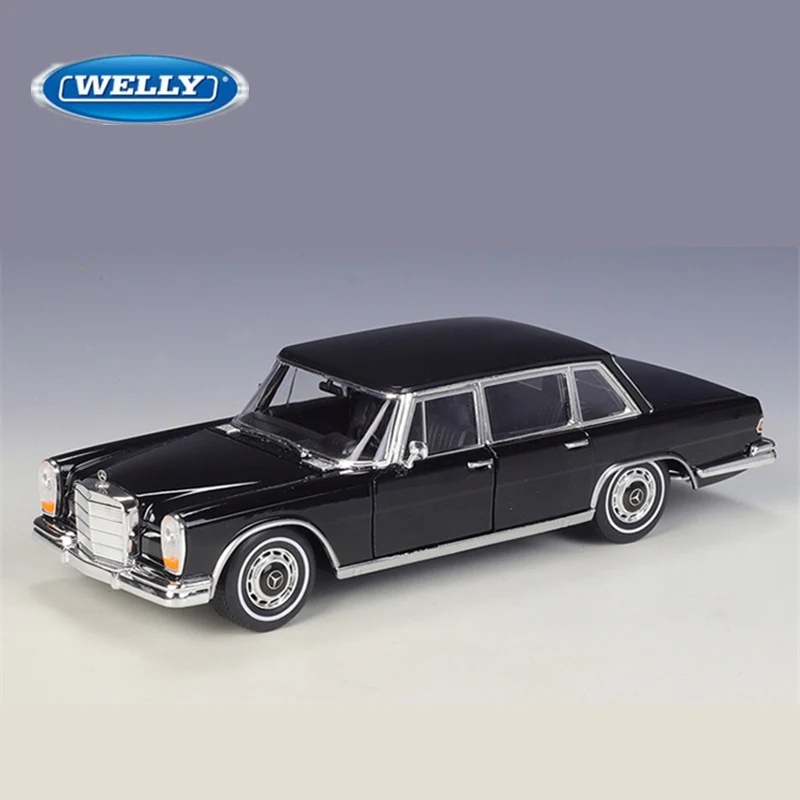 WELLY 1:24 Mercedes Benz 600 Alloy Classic Car Model Diecasts Metal Vehicles Car Model Simulation Collection Childrens Toys Gift