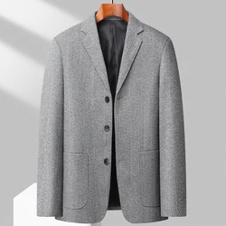 Men's 2025 High-End Light Business Casual Suit Jacket Autumn Winter Advanced Style Single Sisi Clothing