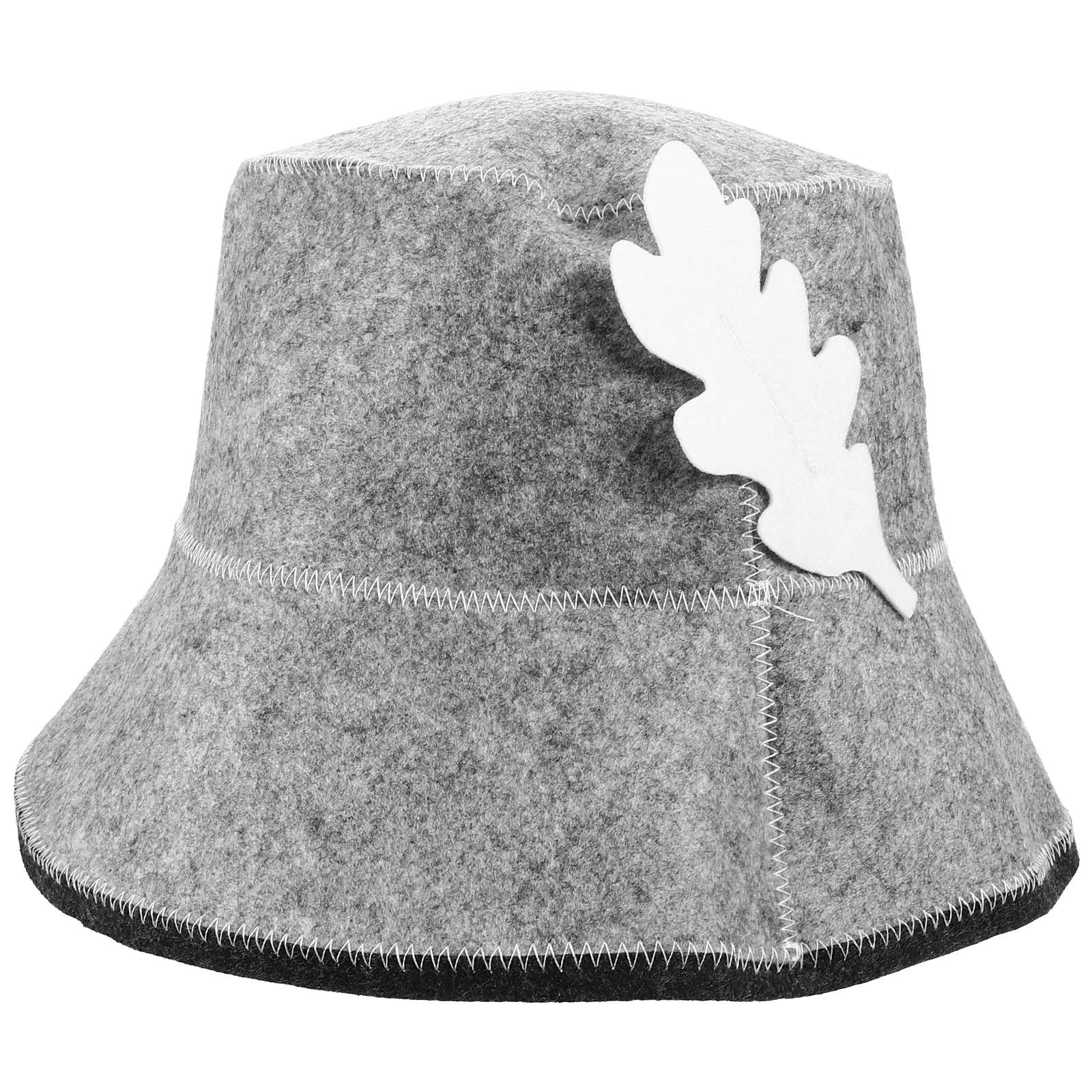 

Wool Sauna Hat Steam Room Bucket Hats for Woman Bathroom Supplies Felt Grey Miss Shower Cap