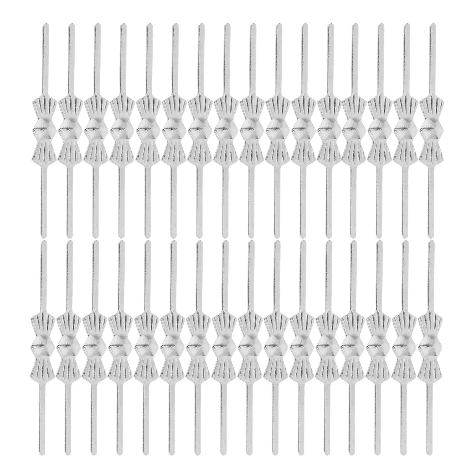 100Pcs Crystal Bow Tie Connectors Butterfly Chandelier Clips for Hanging Crystals Elegant Metal Fasteners Lamp Repair Parts