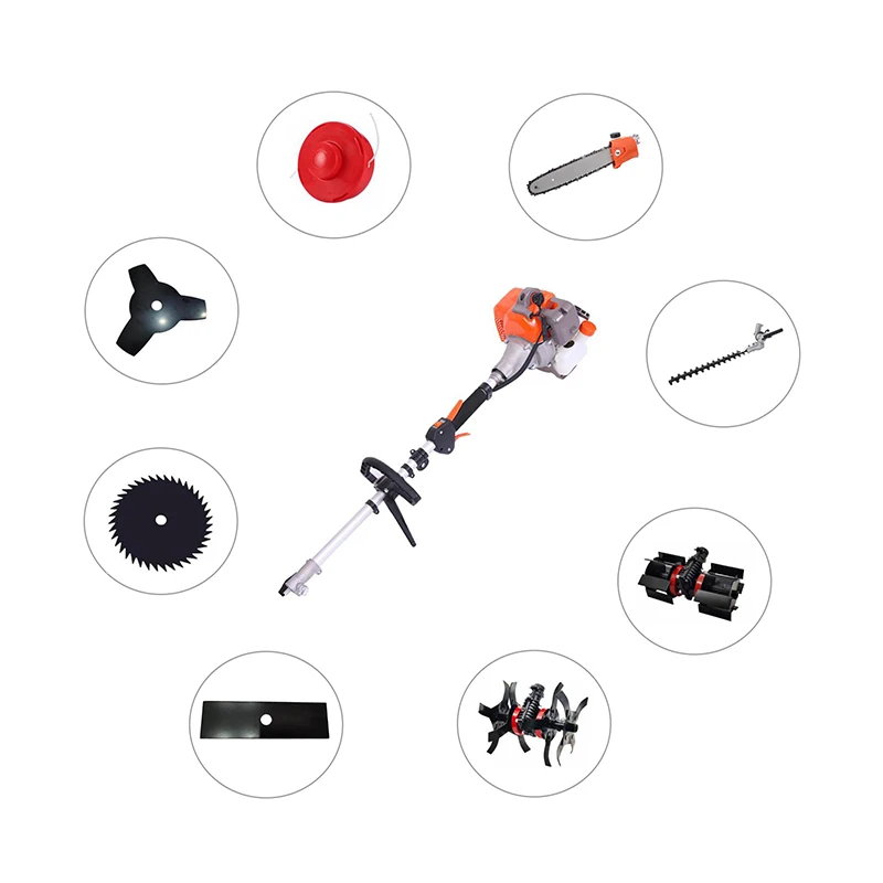 52cc Multi Function 5 in 1 Garden Tool - Brush Cutter, Grass Trimmer, Chainsaw, view 5