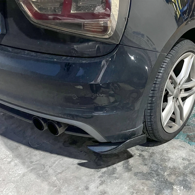 Picture 3: For Audi A1 2015-2019 Car Rear Bumper Splitters Aprons Trunk Lip Spoiler Canard Wing Diffuser Wrap Angle Protector Accessories
