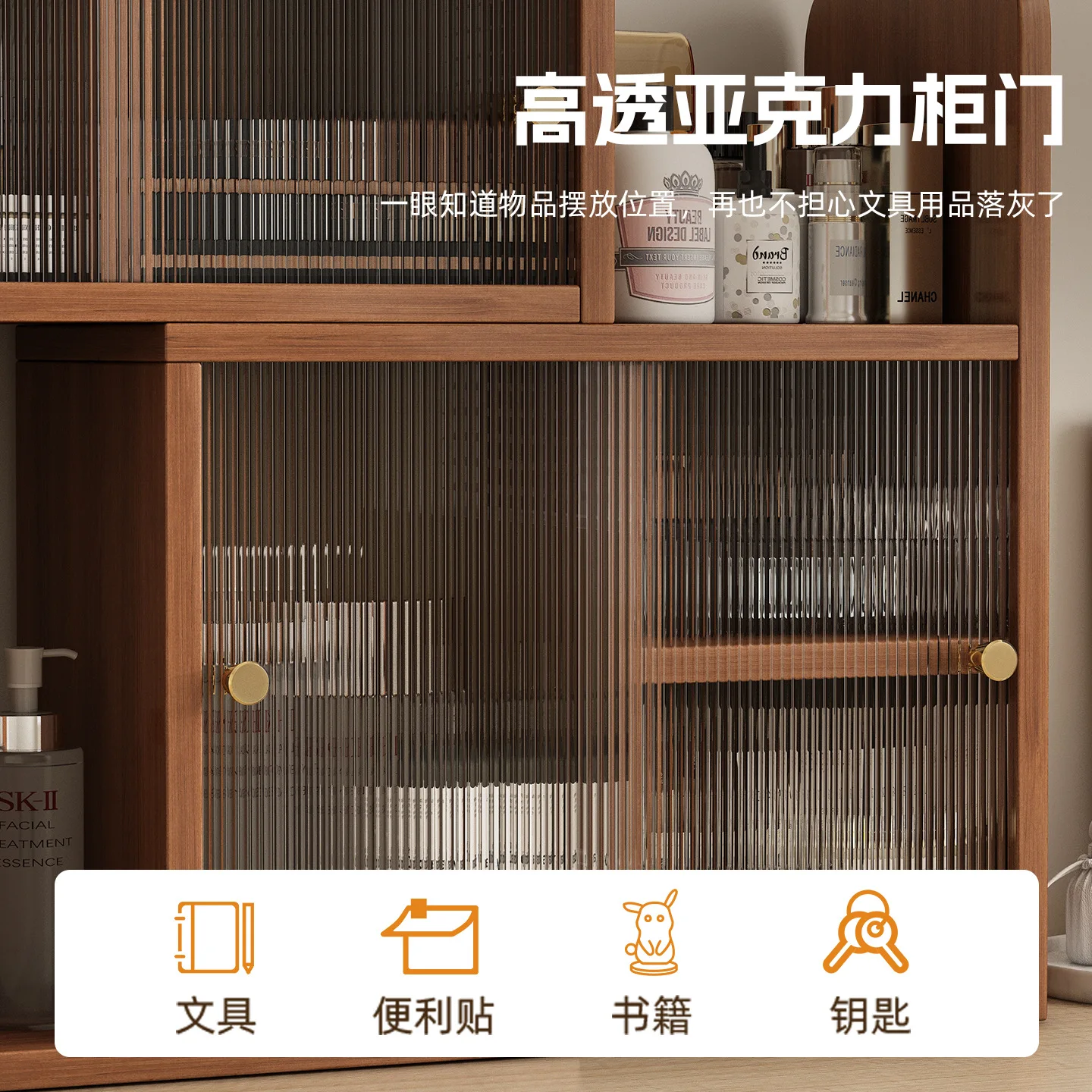 Desktop Shelf Dining Side Cabinet Countertop Locker Coffee Cup Holder Tea Cabinet