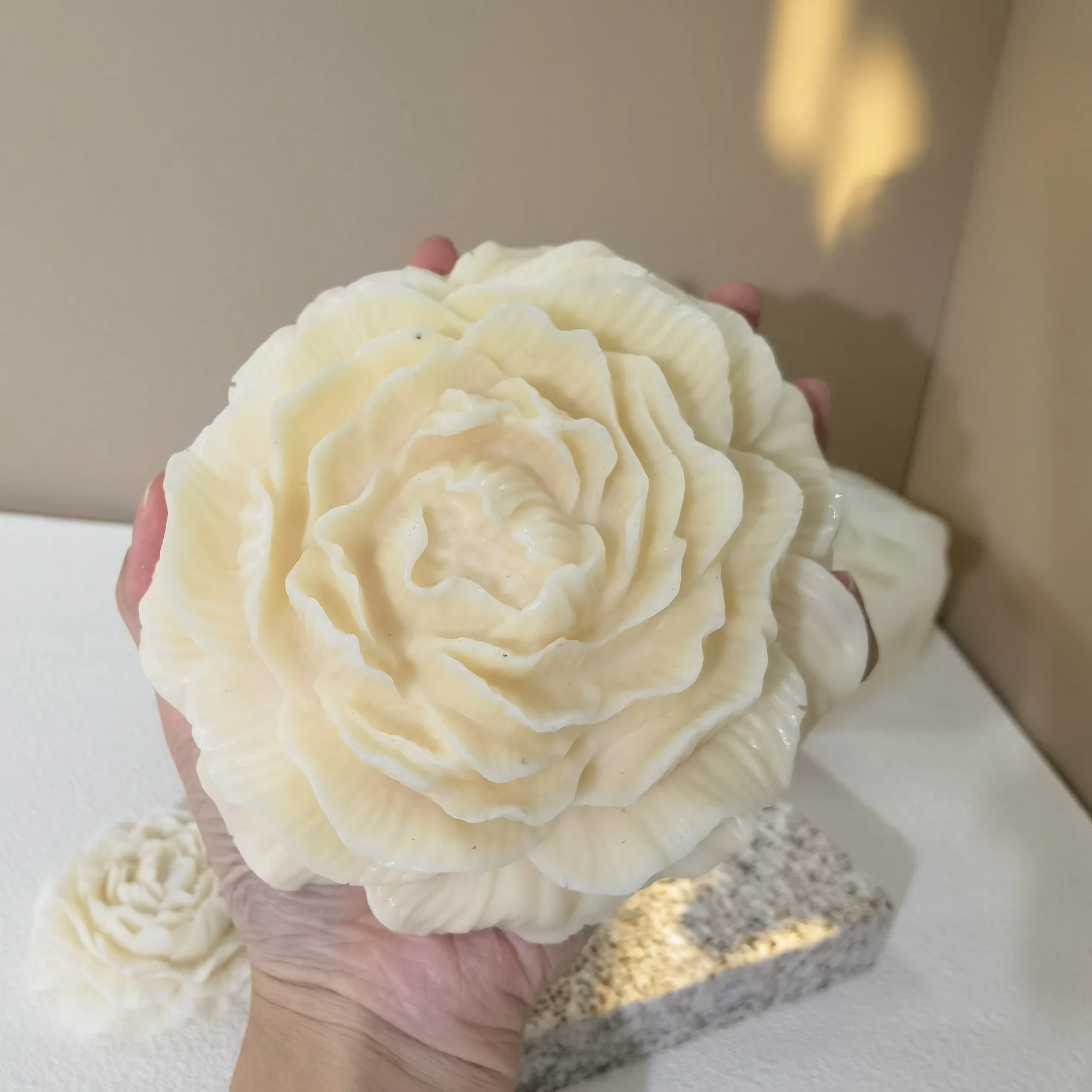 Large Huge 6 inch Peony Flower, Silicone Mold, Can Be Used To Make Candles, Resin, Cement, Gypsum, Soap, Cakes,