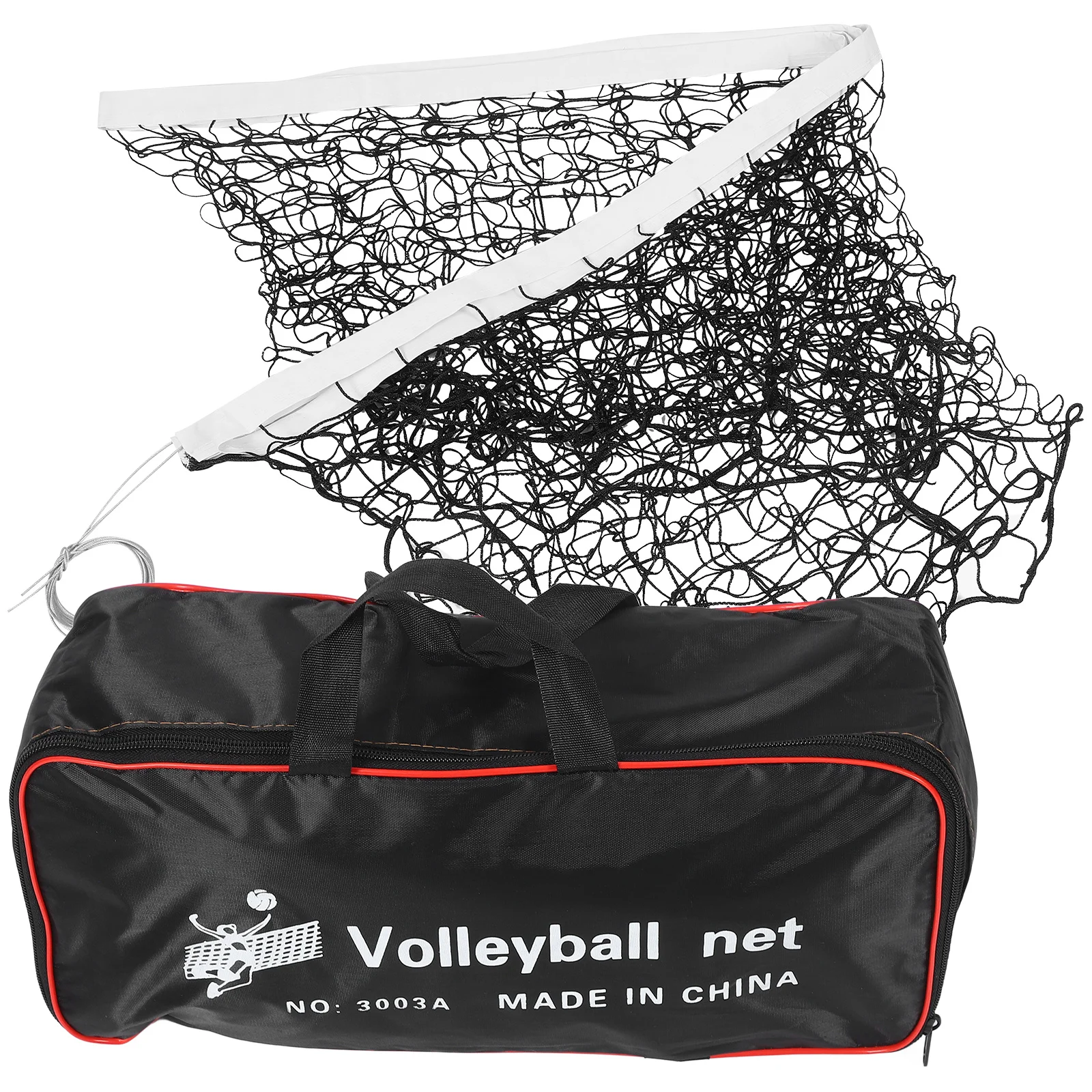 

Portable Volleyball Net Standard Size Heavy Duty Polyester Mesh Sports Net For Beach Backyard Outdoor Tennis Badminton