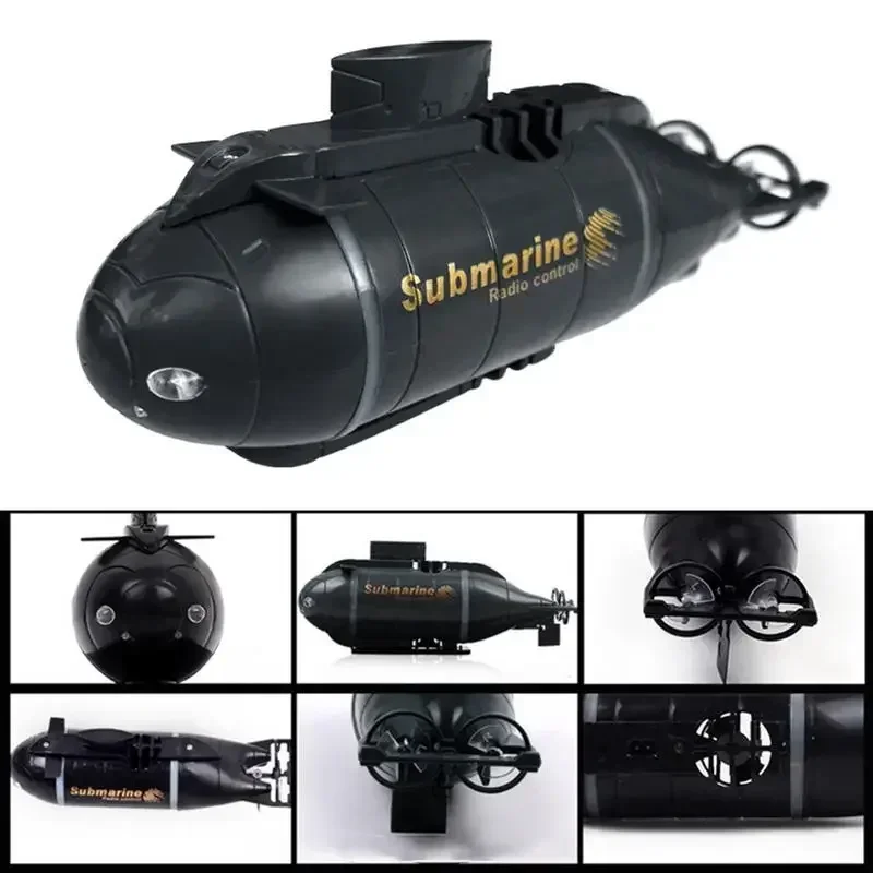 6ch Mini Rc Submarine Remote Control Boat Dual Motor Electric Water Toy Wireless Ship with Light Children Boys Birthday Gift