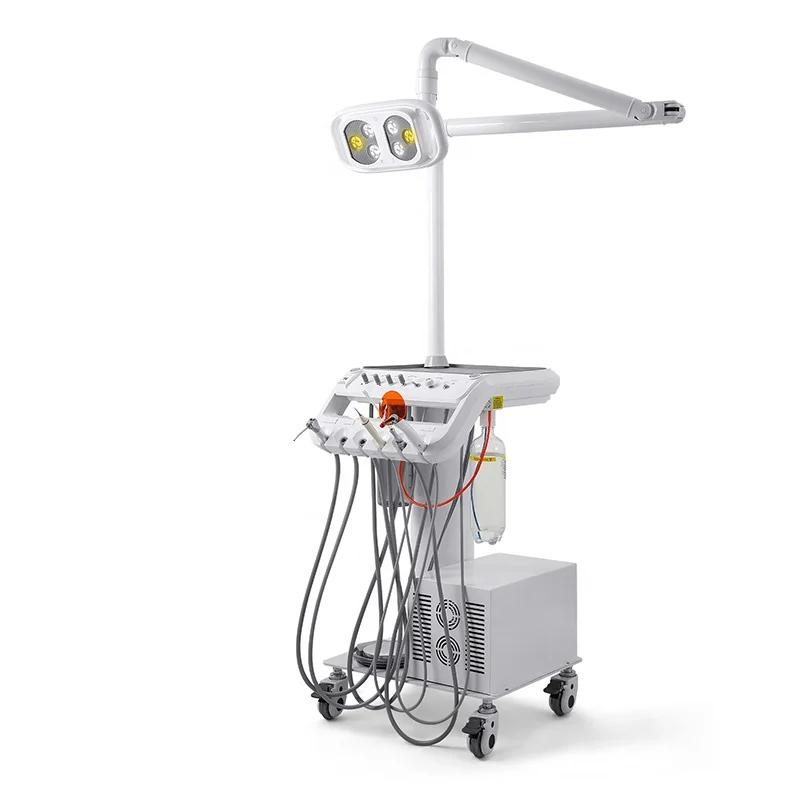 Portable Denta Treatment Unit with Air Compressor and LED Lamp Mobile Dentl Unit