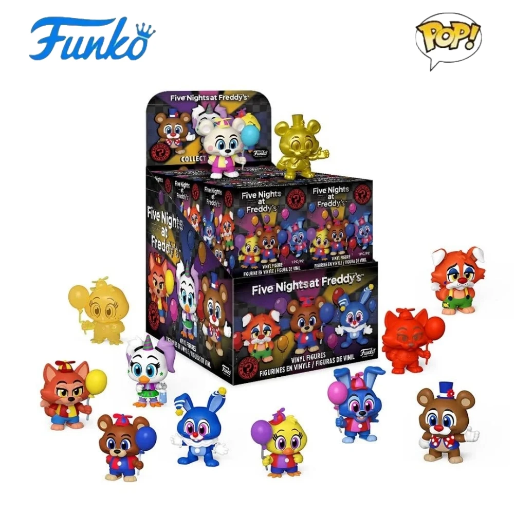 Funko خمس ليالٍ في فريدي بالون السيرك سر مينيس الشكل صندوق أعمى طبعة محدودة الفينيل الشكل جمع لعبة مجسمة هدية